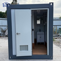 Unité de salle de bain intégrée mobile avec douche et lavabo pour concerts, cabine de toilettes modulaire pour événements publics et rassemblements en plein air