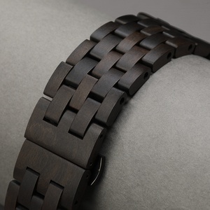Bracelet en bois <span class=keywords><strong>noir</strong></span> classique de 22 mm pour Apple Watch Iwatch toutes séries 11 10 9 8 7 <span class=keywords><strong>6</strong></span> 5 SE 49 mm Ultra - Product Image 2