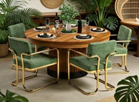Table de poker Hold'em ronde en bois de luxe italienne 2-en-1, transformable en table à manger pour la maison, la villa et le club de divertissement, également utilisable comme table d'échecs