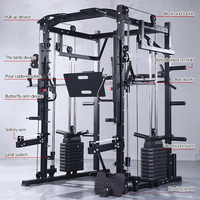 Machine Smith Commercial Multi-Fonctionnelle Rack à Squat Équipement de Gym à Domicile pour l'Entraînement de Force et la Musculation