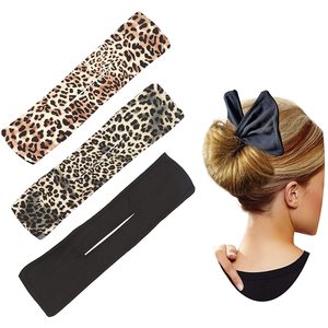 Serre-tête à Donut <span class=keywords><strong>magique</strong></span>, accessoire pour cheveux, <span class=keywords><strong>bandeau</strong></span> pour <span class=keywords><strong>chignon</strong></span>, Style léopard, effilé, mode femmes, - Product Image 1