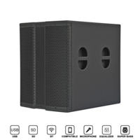 Subwoofer actif 4000W 18 pouces BT DSP Classe D 1000W RMS 128dB SPL Crossover réglable Boîtier en contreplaqué Système de scène bidirectionnel Live