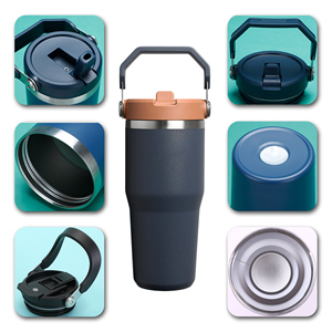 Gobelet isotherme personnalisé pour café glacé 20oz 30oz 40oz, bouteille de sport, tasse de voyage en <span class=keywords><strong>acier</strong></span> inoxydable, gobelet de luxe avec <span class=keywords><strong>paille</strong></span> - Product Image 4