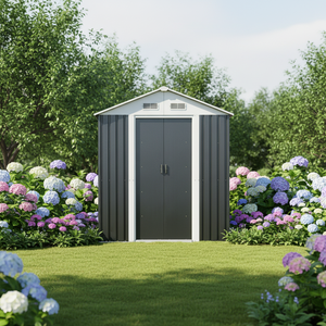 Caseta de Jardín <span class=keywords><strong>para</strong></span> Exteriores, de Acero Galvanizado, Resistente al Agua, Anticorrosiva, Ecológica, Fácil de Montar, Capacidad Personalizable - Product Image 2