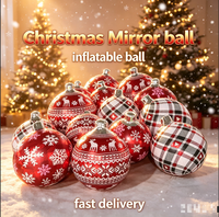 Ballons gonflables géants en PVC effet miroir pour décoration de fête de Noël, grands miroirs brillants pour événements festifs