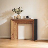 Console d'entrée style Wabi-sabi noire, meuble décoratif simple pour maison d'hôtes, rétro chinois du milieu du siècle, multifonctionnel