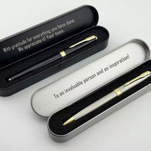 Juego de Bolígrafos Ecológicos Personalizados y Duraderos, Bolígrafo Metálico Promocional con Logotipo Personalizado y Estuche de Regalo - Product Image 1