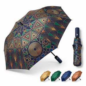 Compact Travel Advertising Gifts UV Protective Luxury Modern Parapluie Sun Rain <b>Automatic</b> Open Custom Folding <b>Umbrella</b> With Logo - Product Image 2