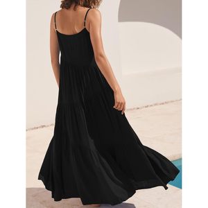 FOXA Women Summer Loose Sleeveless Maxi <b>Dress</b> Spaghetti Strap Flowy <b>Boho</b> Linen Beach Vacation Casual <b>Long</b> <b>Dress</b> - Product Image 4