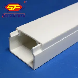中国工厂各种尺寸电缆檐槽PVC塑料电线檐槽