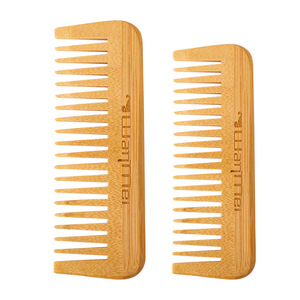 Peigne à dents larges en bois, grande taille, antistatique, pour la coiffure et le massage à domicile - Product Image 1