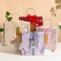 Boîte à bijoux de luxe légère, nouvelle collection, avec illustration en encre chinoise, boîte à bonbons de mariage, emballage cadeau pour parfum, boîte cadeau en gros
