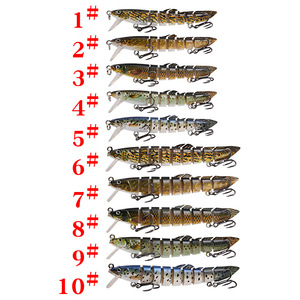 Señuelo de Pesca Ytqhxy, Multi-segmentado, Tipo Minnow, 7-9 Secciones, para Pesca de Lubina, Señuelo Biónico de Agua Media - Product Image 1
