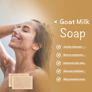 Jabón <span class=keywords><strong>Artesanal</strong></span> Orgánico de Leche de Cabra para el Cuidado de la Piel de Marca Blanca, Limpieza Profunda, Previene el Acné, Hidratante, 100g - Product Image 2