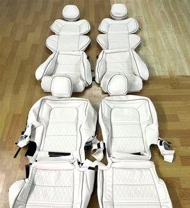 Fundas de Asiento de Coche de Cuero Nappa Blanco Personalizadas, Reemplazo Completo de Lujo para <span class=keywords><strong>Lincoln</strong></span> <span class=keywords><strong>Navigator</strong></span>, Clase E, Serie 7, Land Passat CC, A7 - Product Image 1