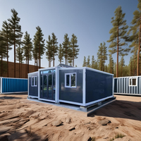 Maison conteneur extensible de luxe Petites maisons préfabriquées Panneau sandwich en acier fabriqué en Chine Matériau Design moderne Extérieur