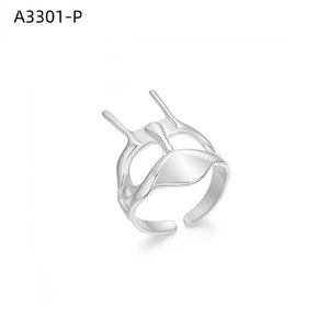 Anillo de moda Amy Amy A3301 de acero inoxidable con diseño geométrico moderno para mujer, joyería de regalo para uso diario - Product Image 1
