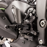 Nouveaux accessoires de moto repose-pieds en Fiber de carbone ensembles arrière réglables repose-pieds repose-pieds pour Kawasaki ZX6R ZX-6R ZX 6R 2024-2025
