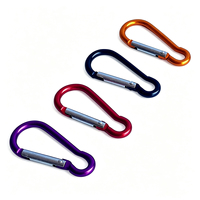 Mousqueton en alliage d'aluminium en forme de gourde, mousqueton miniature multicolore à ressort pour le camping et la suspension de sacs à dos