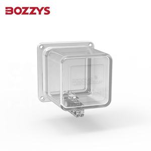 BOZZYS Bouton d'arrêt d'urgence transparent <span class=keywords><strong>de</strong></span> 50 mm, couvercle à installation permanente, verrouillage <span class=keywords><strong>de</strong></span> <span class=keywords><strong>porte</strong></span>, étiquetage, empêchant toute touche accidentelle - Product Image 3