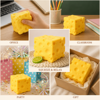 Mainan Keju Squishy Penghilang Stres Simulasi Keju TPR Realistis, Mainan Remas Blok Keju Tidak Dapat Dimakan, Mainan Lelucon untuk Remaja Dewasa Grosir
