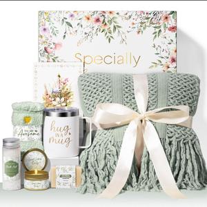 Coffrets de soins et paniers-cadeaux pour femmes - Ensembles de spa en coton personnalisés pour les anniversaires, Noël et les occasions de récupération rapide - Product Image 3
