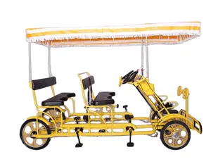 Vélo tandem à pédales <span class=keywords><strong>de</strong></span> luxe OEM pour 4 personnes, 4 roues, siège, vélo touristique pour adultes - Product Image 1