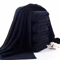 Toallas Algodon Logo personnalisé Salon de massage Spa coiffure coton cheveux noirs main visage ensemble de serviettes de bain