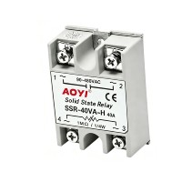 Relais statique AOYI SSR-40VA-H 40A 90-480VAC VR 1MΩ/2W Régulateur de tension à angle de phase SSR pour le contrôle de puissance des chauffages industriels