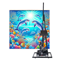 Máquina impresora de pared de inyección de tinta 3D Vertical, máquina de pintura Mural, impresora de papel tapiz para decoración de pared de imagen de gran tamaño