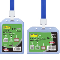Porte-cartes horizontal et vertical en PVC souple Kejea, bords lisses, pour le personnel de bureau, les étudiants, les badges d'exposition