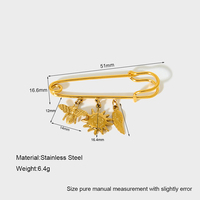 Broche pendentif personnalisable en acier inoxydable, polyvalente, multifonctionnelle, accessoire de mode DIY