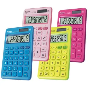 Foska calculadora12桁の太陽光発電とバッテリーオフィス電卓