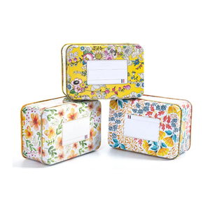 Hộp đựng xà phòng hình chữ nhật nhỏ, in bóng, có thể tái chế, hộp thiếc đựng xà phòng hình vuông có nắp, hộp thiếc đựng xà phòng lông mày tùy chỉnh - Product Image 1