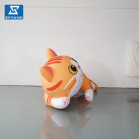 Modèle de chat de dessin animé gonflable orange personnalisé, mascotte animale gonflable géante pour la publicité en plein air, décoration d'événements