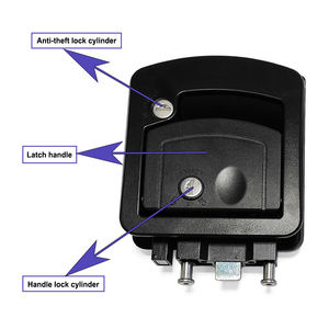 आरवी ट्रैवल एंट्री डोर लॉक क्लास सी डबल लॉक कोर आंतरिक बाहरी दरवाजे संशोधित वाहन जस्ता मिश्र धातु टिकाऊ कुंजी हैंडल पैनल लॉक - Product Image 3