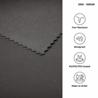 200D 100% Polyester pour produits d'extérieur et bagages, tente, auvent, sac à dos, PU, PVC, TPU