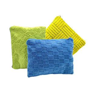 New Fashionable Jacquard Terry Cloth Zipper Portable Cosmetic Organizer Handheld <b>Towel</b> Material Travel Makeup Pouch - Product Image 5