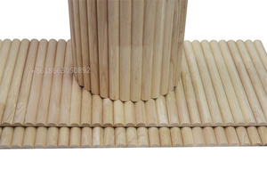 Pannello <span class=keywords><strong>in</strong></span> <span class=keywords><strong>legno</strong></span> massello semi-tondo flessibile per rivestimento parete/palo e decorazione pannello per Tambour - Product Image 4