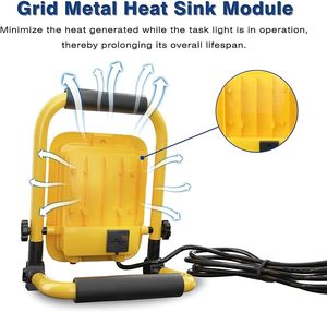 LED Work <b>Light</b>, 30W Portable Flood <b>Light</b> With <b>Socket</b>, Outside <b>Lights</b> Stand, Adjustable Worklight WD-911L LED Work <b>Light</b> WD-911L - Product Image 3