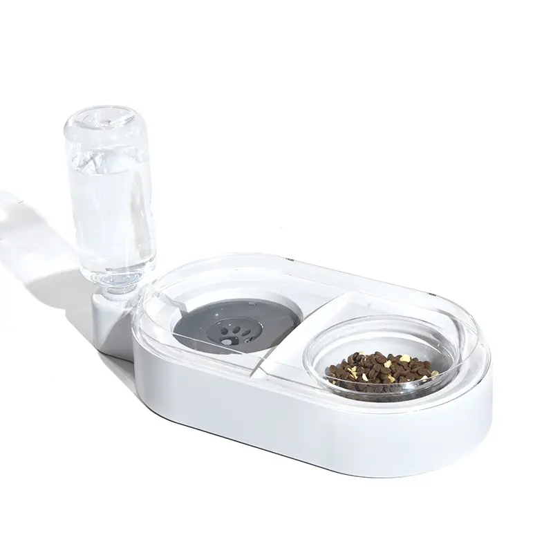 2022 Hot Selling Pet Feeder Smart Automatic Pet Slow Feeding Double Bowl Water Drink Dispenser