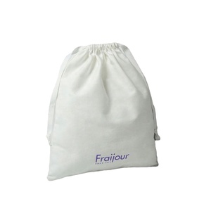 Custom Logo Unbleached Cotton Muslin Pouch for Jewelry Packaging Bulk Small Gift Cotton Drawstring Bag with Logo Printing - Product Image 1