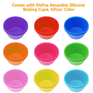 Moldes de Silicona para Pasteles y Cupcakes, Reutilizables, Aptos para Alimentos - Product Image 1