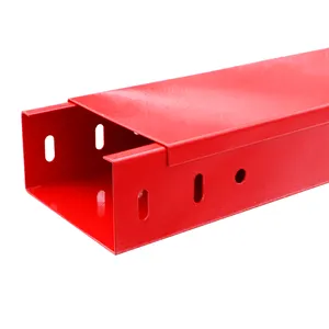 Hot Selling Red Electric Channel Cable Tray 200*100mm Carbon Steel Cable Trunking