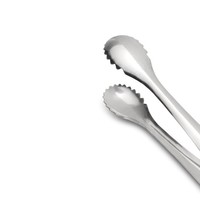 Pince à glace italienne TECHNE 18-10 en acier inoxydable 18/10, ustensile HORECA 1 pièce multi-usage, poli miroir, écologique, en stock