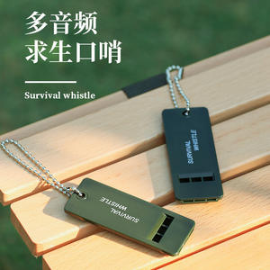 Sifflet multifréquence 70mmx28mm portable pour la survie en extérieur et l'entraînement canin, en plastique durable, avec pendentif - Product Image 3