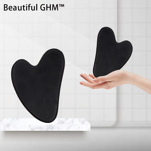 Herzförmiges Heil-Guasha-Gesichts <span class=keywords><strong>massage</strong></span> gerät Natürlicher Opal-Rosenquarz-Kristall-Jade-Gua-Sha-Stein für Körper anwendungen - Product Image 5