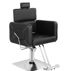 Chaise de barbier hydraulique moderne chaise de coiffure rotative et élévatrice chaise de salon en métal vente en gros en usine - Product Image 2