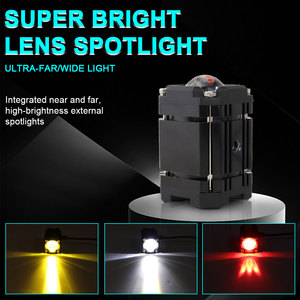 <span class=keywords><strong>Mini</strong></span> projecteur LED pour <span class=keywords><strong>moto</strong></span>, lumière auxiliaire blanche, jaune, rouge, stroboscopique, antibrouillard, lampe de conduite, IP67, pour <span class=keywords><strong>moto</strong></span>, ATV, UTV, tout-terrain - Product Image 3