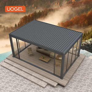 Pergola bioclimatique motorisée <span class=keywords><strong>d</strong></span>'extérieur de luxe Pergola de jardin anti-pluie Pare-soleil en alliage <span class=keywords><strong>d</strong></span>'aluminium Pergola Gazebos - Product Image 1